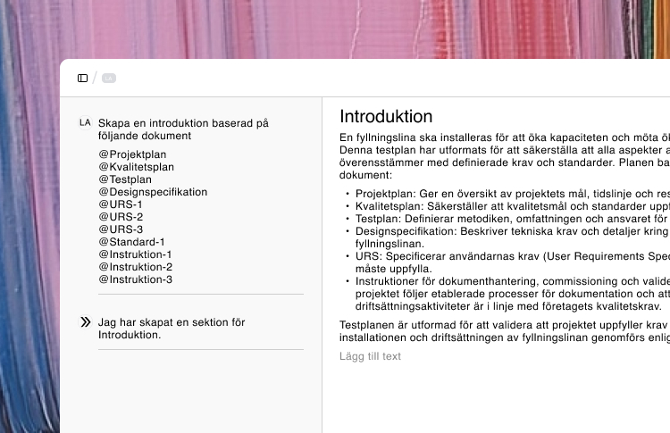 Generering av testprotokoll